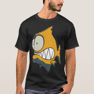 id53-8 Orange Piranha, Fish, Cute Fish, Funny Fish T-Shirt
