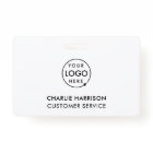 ID Badge Card | Business Employee Staff Logo White