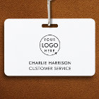 ID Badge Card | Business Employee Staff Logo White