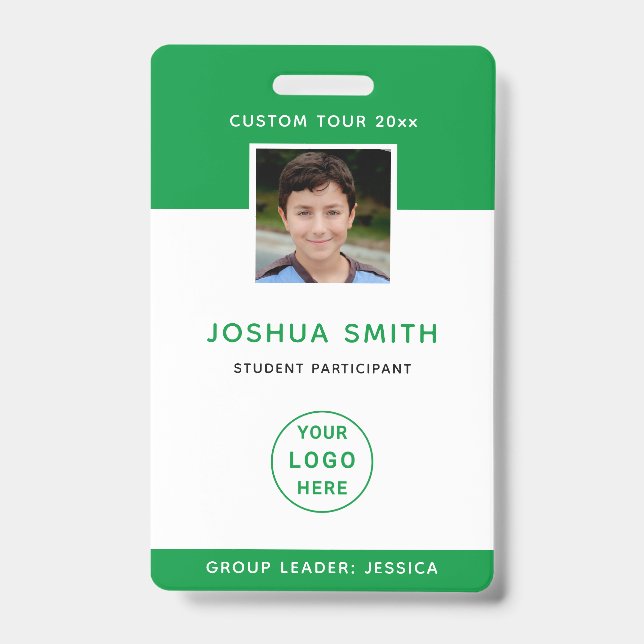 ID Badge Photo Template School Trip Music Tour (Front)