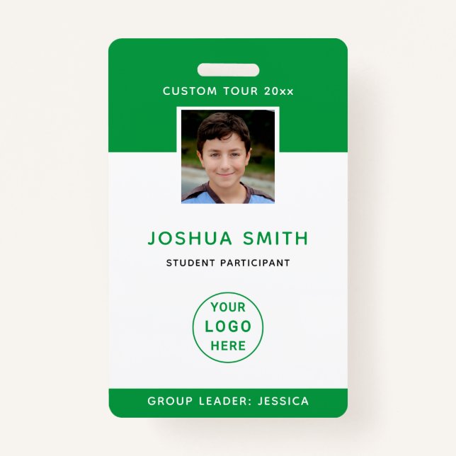 ID Badge Photo Template School Trip Music Tour (Front)