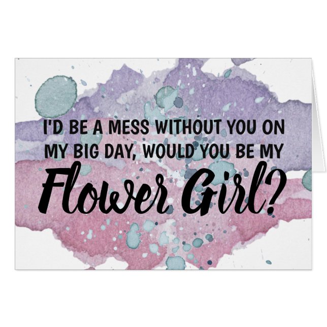 I'd be a mess without you Flower Girl Proposal (Front Horizontal)