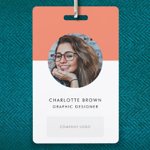 ID Card Badge Business Staff Photo Name Badges