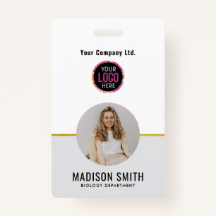 ID Card Badge Minimal Business Employee Photo ID Badge