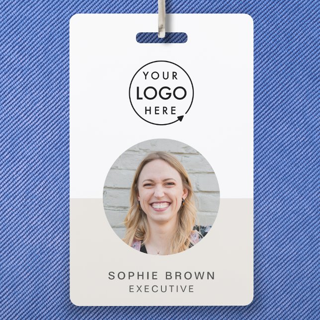 ID Card Badge | Minimal Business Employee Photo ID Badge (Creator Uploaded)