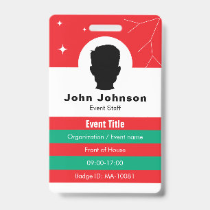 ID Card Badge - Minimal Staff Photo