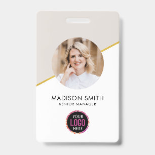 ID Card Badge Modern Business Staff Photo
