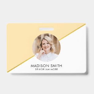 ID Card Badge Modern Business Staff Photo