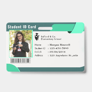 ID Card Badge Modern Business Student Photo