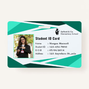 ID Card Badge Modern Business Student Photo ID Badge