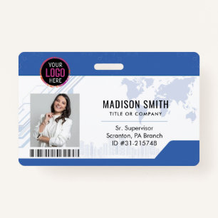  ID Card   Modern Minimalist Company Employee ID Badge