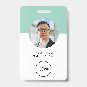 ID Card Modern Minimalist Photo Name Logo Badge