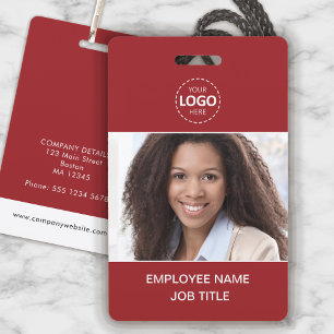 ID Card Photo and Logo Upload Employee Badge