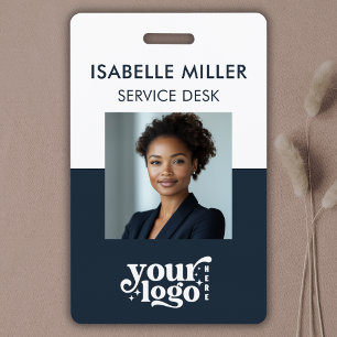 ID Card QR Badge   Minimal Business Employee Photo