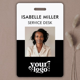 ID Card QR Badge   Minimal Business Employee Photo