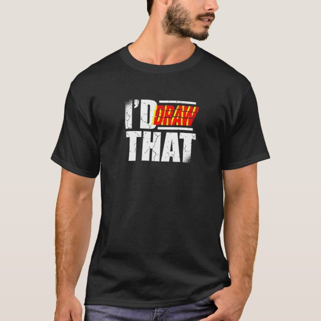 I'd Draw That Booster Pack Trading Card Game T-Shirt (Front)