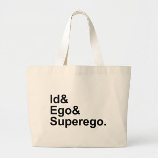 Id Ego Superego | Three Parts of the Psyche Large Tote Bag