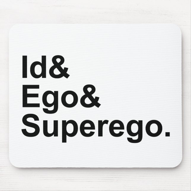 Id Ego Superego | Three Parts of the Psyche Mouse Mat (Front)