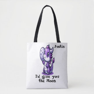 "I'd give you the Moon" Kawaii Customisable Tote Bag