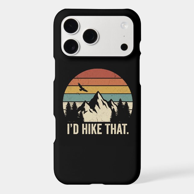 I'd Hike That Funny Retro Mountain Hiking  (Back)