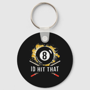 Id Hit That - 8-ball Pool Billiards Fun Key Ring