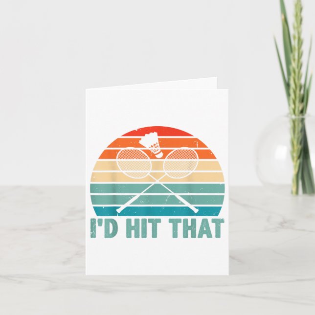 Id Hit That Badminton Shuttle Badminton Player Spo Card (Front)
