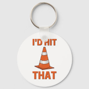 I'd hit that funny autocross orange cone men women key ring