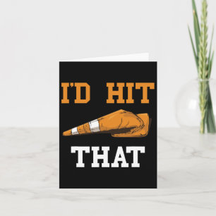 I'd Hit That Funny Halloween Costume Traffic Cone Card
