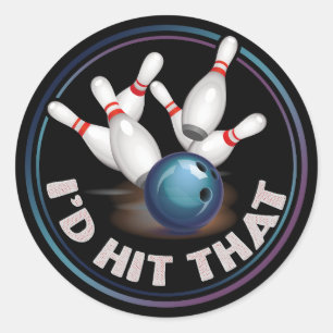I'd Hit That Funny Joke Bowling Classic Round Sticker