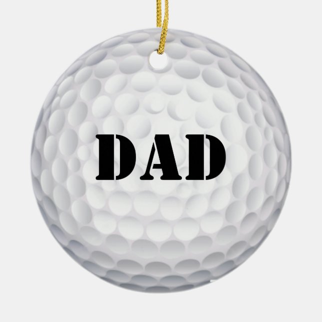 I'd Hit That! Golf  Ball Ceramic Tree Decoration (Front)