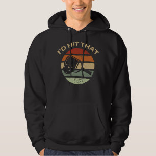 I'd Hit That Pickleball Paddle Vintage Retro Hoodie