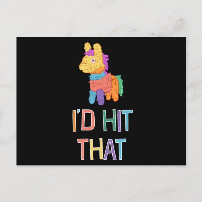 ID Hit That Pinata For Cinco De Mayo Mexican Postcard (Front)