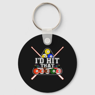 Id Hit That Pool Player Billiards Snooker 8 Ball G Key Ring