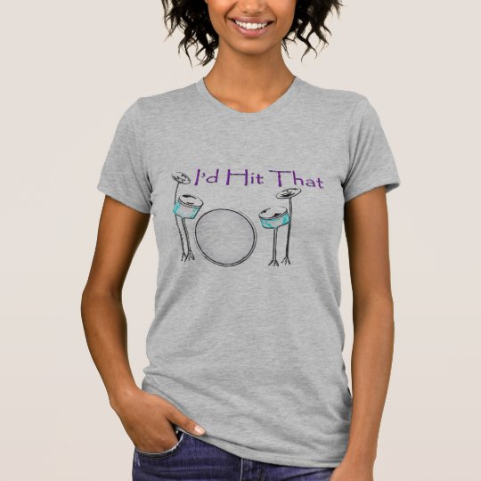 I'd Hit That Purple Drum Set Graphic T-Shirt