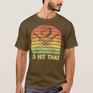 Id Hit That Retro Cricket Ball Racket T-Shirt
