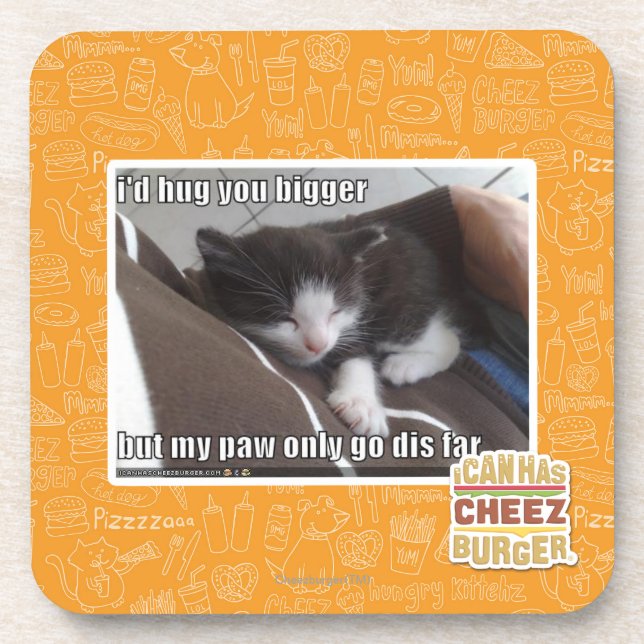 I'd hug you bigger coaster (Front)