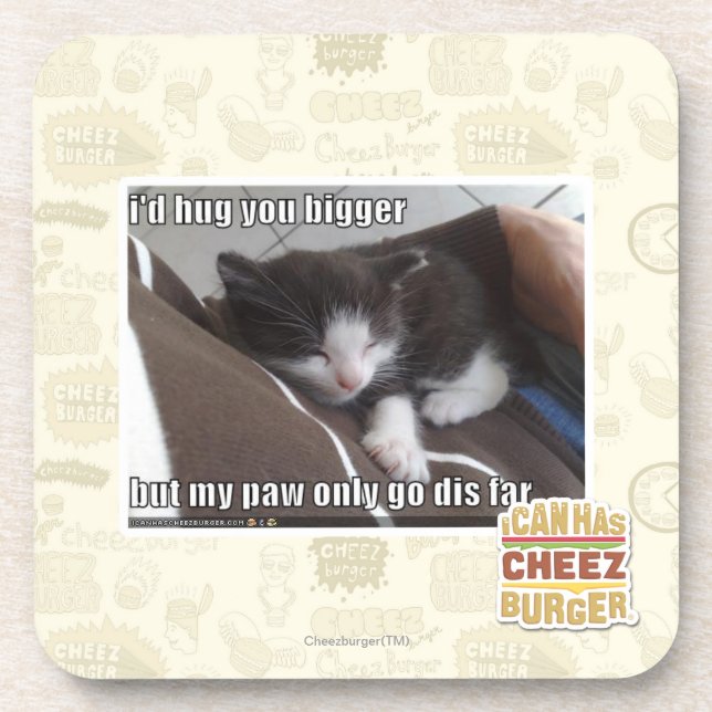 I'd hug you bigger coaster (Front)