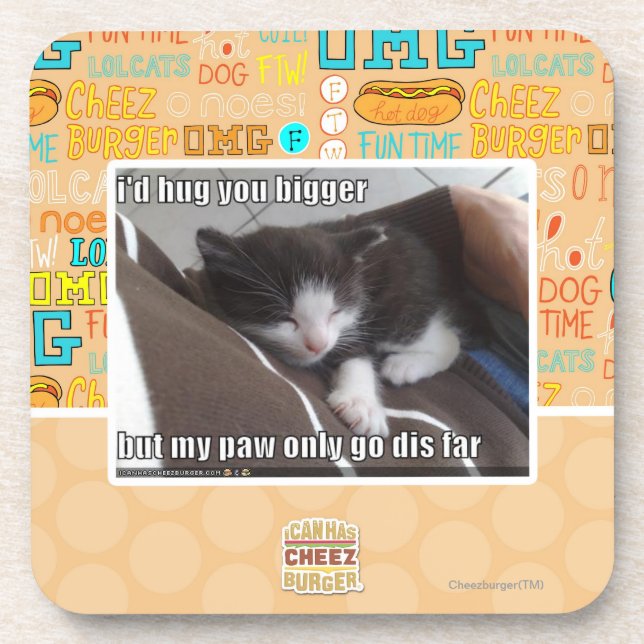 I'd hug you bigger coaster (Front)