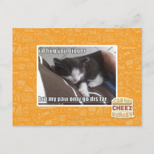 I'd hug you bigger postcard