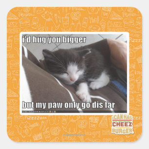 I'd hug you bigger square sticker