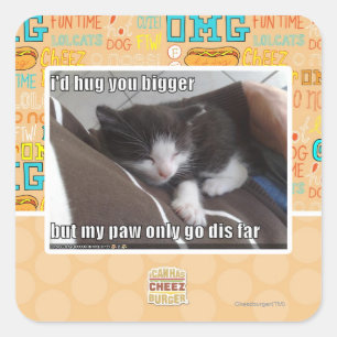 I'd hug you bigger square sticker