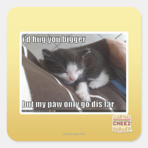 I'd hug you bigger square sticker