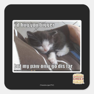 I'd hug you bigger square sticker