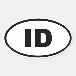 ID Idaho Oval Sticker