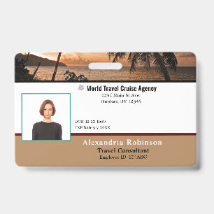 ID Identification Card Bar Code Photo Badge