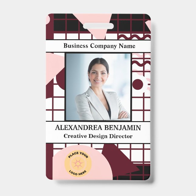 ID Identification Card Employee Photo Custom    Badge (Front)