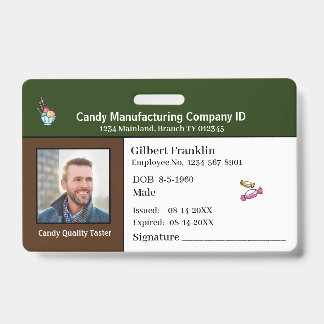 ID Identification Card Employee Photo Custom Badge