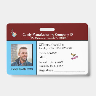 ID Identification Card Employee Photo Custom Badge