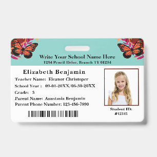  ID Identification Card School Student Bar Code Badge