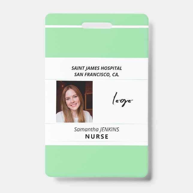 ID identification doctor nurse hospital employee Badge (Front)